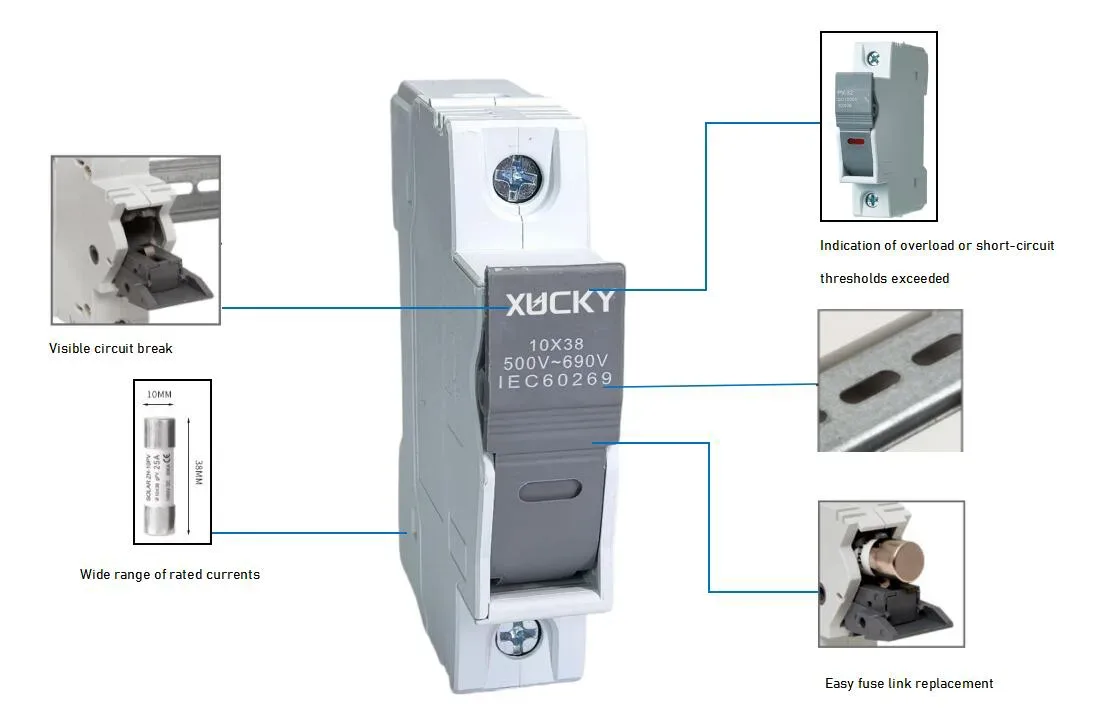 DC Fuse Link & PV Fuse Holder 1000VDC